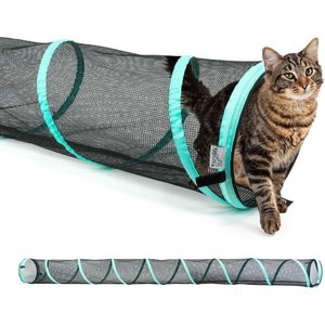Kitty City Outdoor Cat Play Tunnel, Teal, 10-ft