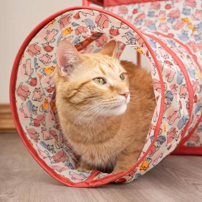 Show full view: Kitty City Cozy Retreat Cube Cat Tree, Red slide 4 of 8