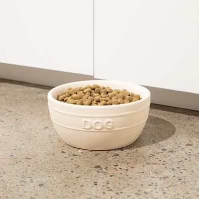 Show full view: Waggo Farmhouse Ceramic Dog Bowl, 4-cup, Clay slide 3 of 6