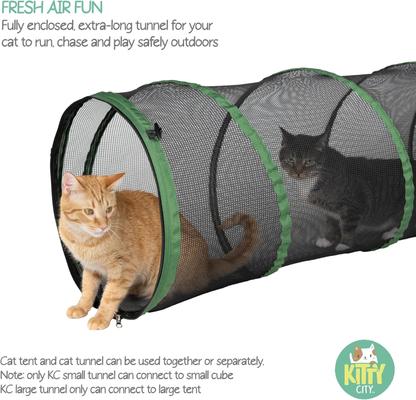 Show full view: Kitty City Outdoor Cat Play Tunnel, Green, 10-ft slide 3 of 7