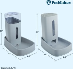 Pet Adobe 3.8-L Automatic Feeder for Dogs & Cats, 2 count, Gray slide 2 of 6
