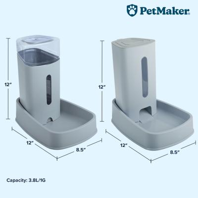 Show full view: Pet Adobe 3.8-L Automatic Feeder for Dogs & Cats, 2 count, Gray slide 5 of 7