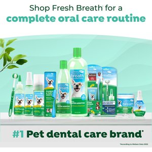 TropiClean Plaque & Tartar Removing Fresh Breath Finger Dog & Cat Dental Wipes, 50 count