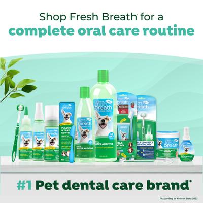 Show full view: TropiClean Plaque & Tartar Removing Fresh Breath Finger Dog & Cat Dental Wipes, 50 count slide 9 of 10