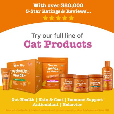 Show full view: Zesty Paws Hip & Joint Glucosomine Mobility Bites Chicken Flavored Soft Chew Supplement for Cats, 60 count slide 8 of 9