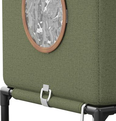 Show full view: Wooflex Heated Outdoor Insulated Waterproof Feral Winter Cat House with Heating Pad & Escape Door, Green, 23.6 × 15.7 × 20.5-in slide 8 of 10