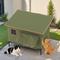 Show in main carousel: Wooflex Heated Outdoor Insulated Waterproof Feral Winter Cat House with Heating Pad & Escape Door, Green, 23.6 × 15.7 × 20.5-in slide 1 of 10