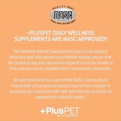 Show full view: +PlusPET Broad Spectrum Hemp Apple Flavored Extract Soft Chew Digestive Health Supplement for Dogs, 30 count slide 6 of 9