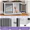 Show in main carousel: Wooflex Furniture Style Dog Crate with Adjustable Feet & Removable Bowls, White, 28 inch slide 2 of 7