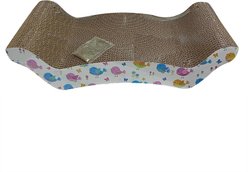 PetRageous Designs Early Bird Corrugated W-Shaped Lounge Cat Scratcher