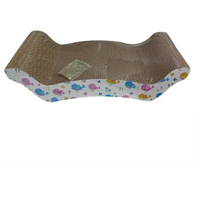 PetRageous Designs PetRageous Designs Early Bird Corrugated W-Shaped Lounge Cat Scratcher