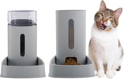 Pet Adobe 3.8-L Automatic Feeder for Dogs & Cats, 2 count, Gray