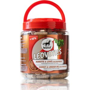 Leovet Leoveties Carrot & Linseed Oil Horse Treats, 1.1-kg jar