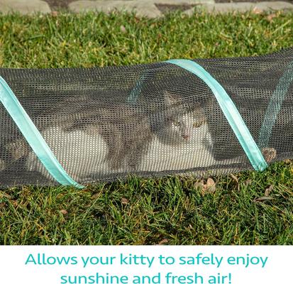Show full view: Kitty City Outdoor Cat Play Tunnel, Teal, 10-ft slide 5 of 9
