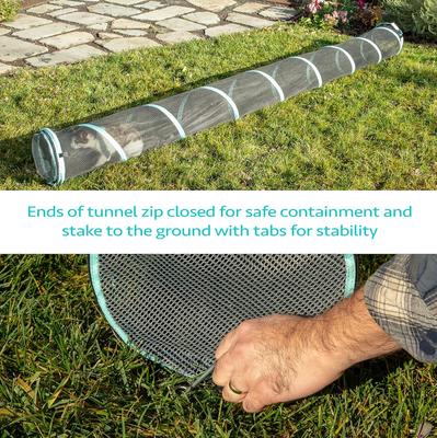 Show full view: Kitty City Outdoor Cat Play Tunnel, Teal, 10-ft slide 4 of 9