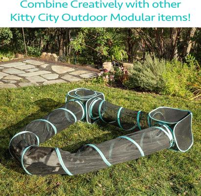 Show full view: Kitty City Outdoor Cat Play Tunnel, Teal, 10-ft slide 3 of 9