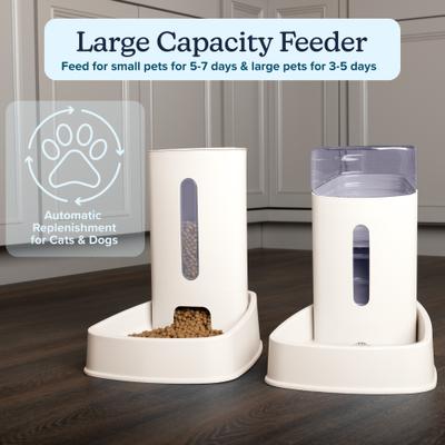 Show full view: Pet Adobe 3.8-L Automatic Feeder for Dogs & Cats, 2 count, White slide 5 of 8