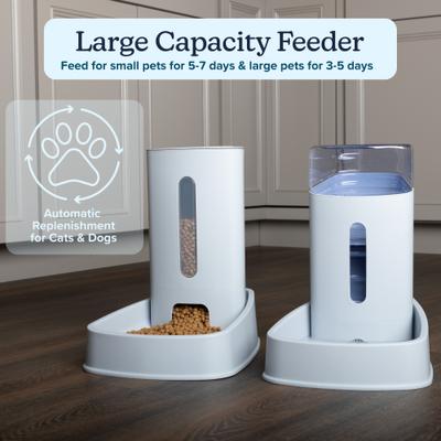 Show full view: Pet Adobe 3.8-L Automatic Feeder for Dogs & Cats, 2 count, Gray slide 4 of 7