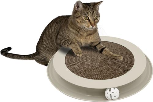 Show full view: Kitty City Ball Track Cat Scatcher, Tan slide 6 of 8