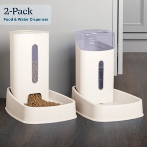 Pet Adobe 3.8-L Automatic Feeder for Dogs & Cats, 2 count, White