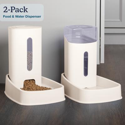Show full view: Pet Adobe 3.8-L Automatic Feeder for Dogs & Cats, 2 count, White slide 7 of 8