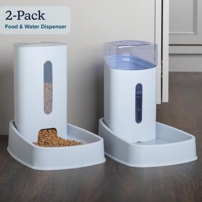 Show full view: Pet Adobe 3.8-L Automatic Feeder for Dogs & Cats, 2 count, Gray slide 6 of 7