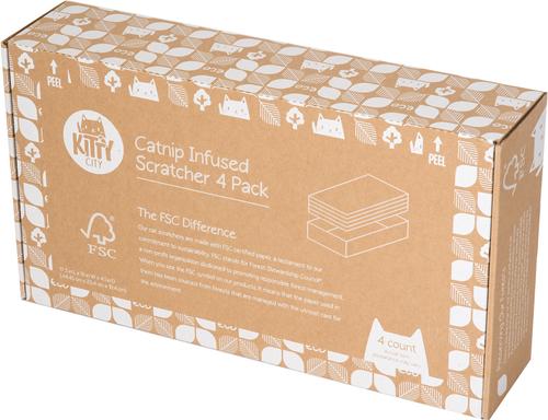 Show full view: Kitty City Sustainability FSC Cat Scratcher, 4 pack slide 2 of 9