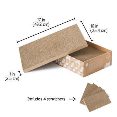 Show full view: Kitty City Sustainability FSC Cat Scratcher, 4 pack slide 7 of 9