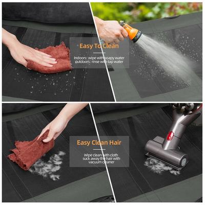 Show full view: BingoPaw Outdoor Summer Elevated Detachable Plush Bolster Dog Bed with Removable Cover, Grey, Large slide 7 of 10