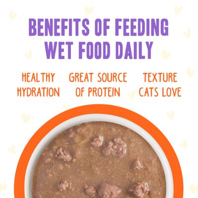 Show full view: BFF Oh My Gravy! Yippy Ki Yay Yellow Gravies! Variety Pack Grain-Free Wet Cat Food, 2.8-oz pouch, case of 12 slide 7 of 13