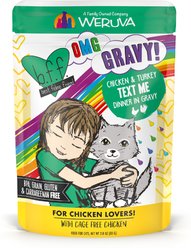 BFF OMG Text Me! Chicken & Turkey in Gravy Wet Cat Food Pouches, 2.8-oz pouch, 12 count