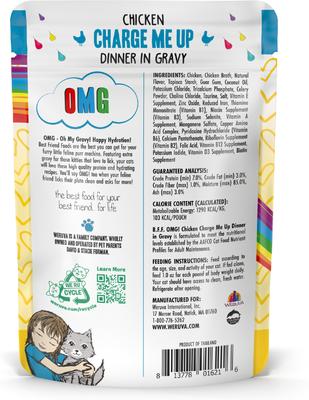 Show full view: BFF OMG Charge Me Up! Chicken in Gravy Wet Cat Food, 2.8-oz pouch, 12 count slide 4 of 13