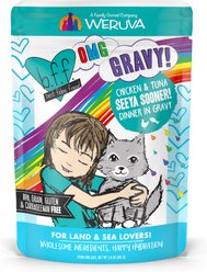 BFF OMG Seeya Sooner! Chicken & Tuna Dinner in Gravy Grain-Free Cat Food Pouches, 2.8-oz, pack of 12