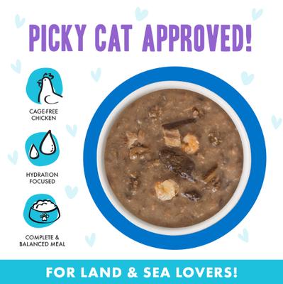 Show full view: BFF OMG Ciao Baby! Chicken & Shrimp Dinner in Gravy Grain-Free Cat Food Pouches, 2.8-oz, pack of 12 slide 5 of 13