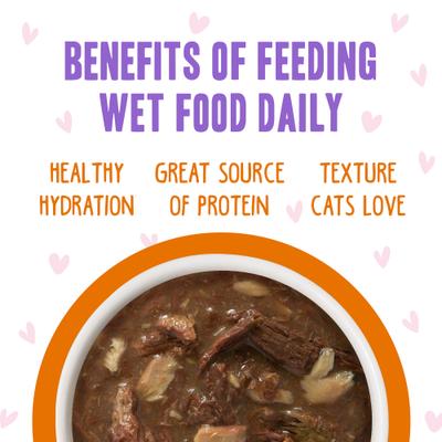 Show full view: BFF Tuna & Salmon Sweet Cheeks Dinner in Gravy Wet Cat Food Pouches, 3-oz, case of 12 slide 7 of 13