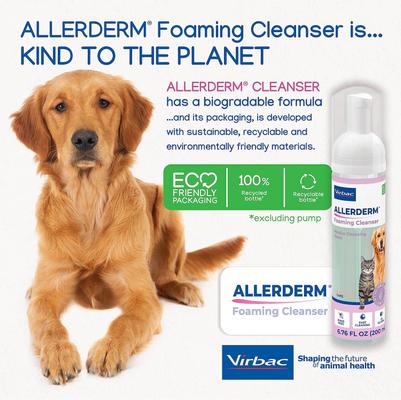 Show full view: Virbac Allerderm Foaming Cleanser Dog Shampoo, 6.7-fl oz bottle slide 10 of 10