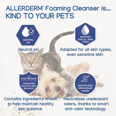 Show full view: Virbac Allerderm Foaming Cleanser Dog Shampoo, 6.7-fl oz bottle slide 5 of 10