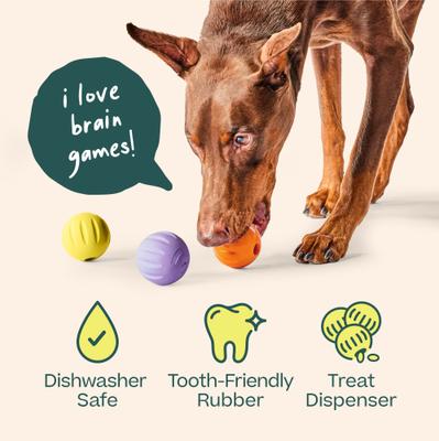 Show full view: Woof Flyball Fetch Ball & Fits Standard Launchers Interactive Dog Toy, Lavender, 1 count slide 6 of 9