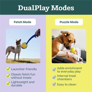 Woof Flyball Fetch Ball & Fits Standard Launchers Interactive Dog Toy, Lavender, 1 count