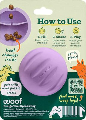 Show full view: Woof Flyball Fetch Ball & Fits Standard Launchers Interactive Dog Toy, Lavender, 1 count slide 2 of 9