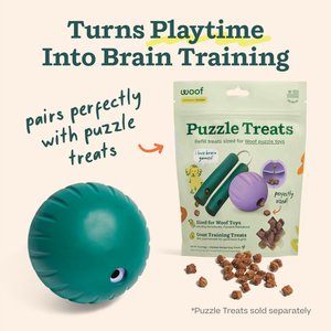Woof Walkabout Dog Puzzle Toy & Slow-Feeder Kibble Dispenser, Green, Large
