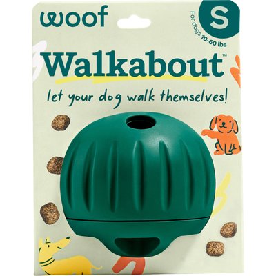 Woof Woof Walkabout Dog Puzzle Toy & Slow-Feeder Kibble Dispenser, Green, Small