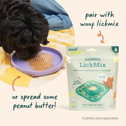 Woof Fly N' Feed Flying Disc Dog Toy & Lick Mat for Enrichment, Lavender slide 2 of 8