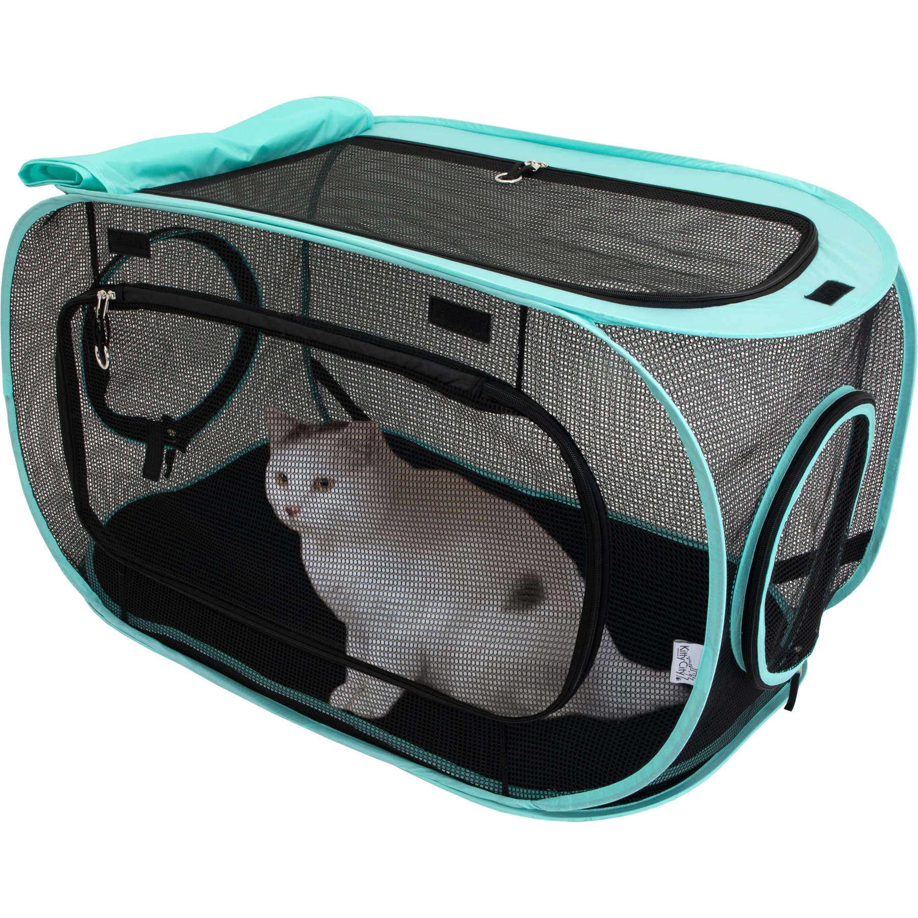 Kitty City Outdoor Kennel Catio Cat Furniture & Play Kit