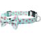 Show in main carousel: Frisco Christmas Peppermint Print Dog Collar with Removable Bow, L/XL: 18 to 26-in neck, 1-in wide slide 1 of 10
