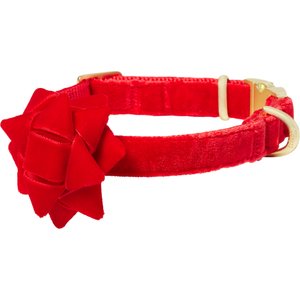Frisco Festive Plaid Dog Collar with Removable Plaid Bow