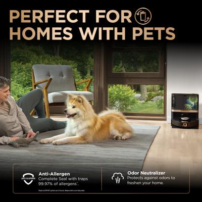 Show full view: Shark Power Detect 2-in-1 RV2820ZE Robot Vacuum & Mop with Never Touch Pro Base, Black, 12-oz slide 7 of 9