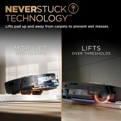 Show full view: Shark Power Detect 2-in-1 RV2820ZE Robot Vacuum & Mop with Never Touch Pro Base, Black, 12-oz slide 6 of 9