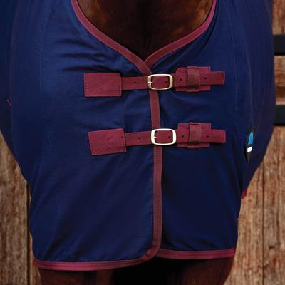 Show full view: WeatherBeeta Cotton Standard Neck Horse Sheet, Navy/Burgundy, 75-in slide 2 of 6