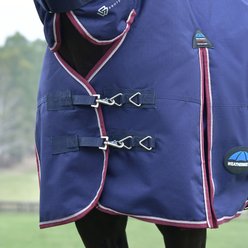 WeatherBeeta ComFiTec Essential Combo Neck 360G Horse Turnout, Navy/Burgundy, 69-in slide 2 of 9